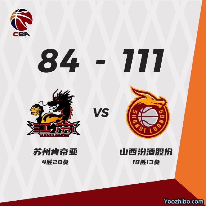 山西111-84战胜江苏 费尔德24+8+5断 陶彦儒17分