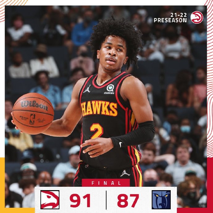 老鹰91-87逆转灰熊 科林斯16+12 博格丹16+5