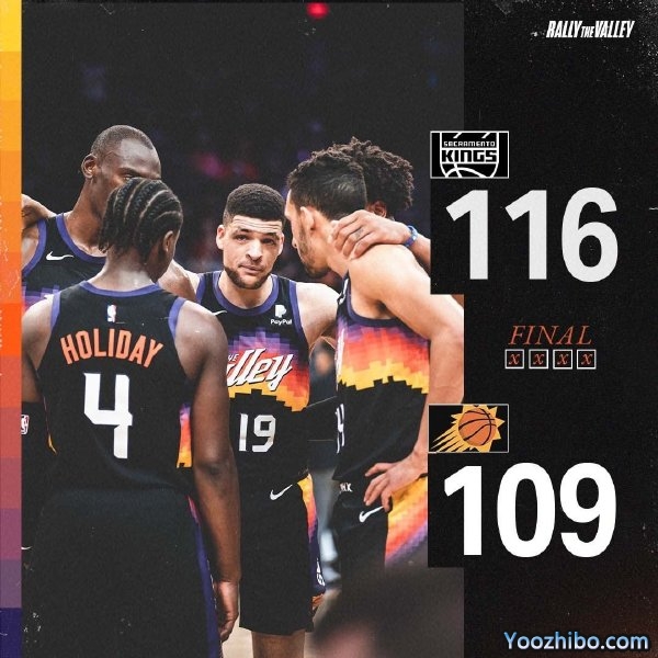 国王116-109力克太阳 琼斯19+6 迪文岑佐19分 沙梅特27分